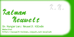 kalman neuwelt business card